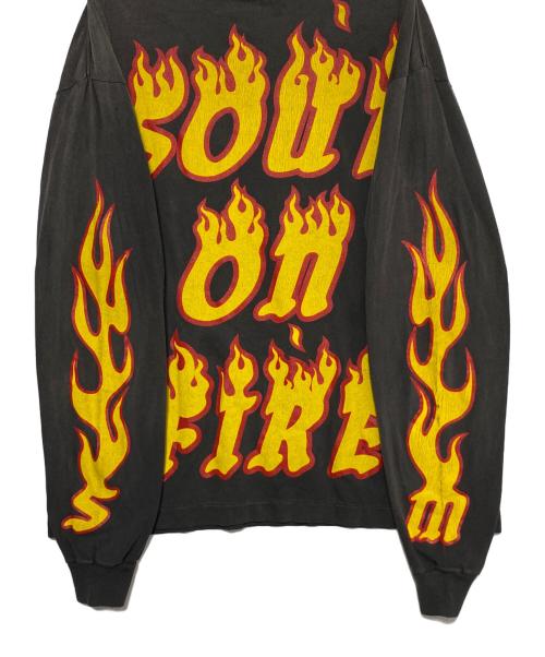 SAINT MICHAEL（セントマイケル）SAINT MICHAEL (セントマイケル) LS TEE / SOUL ON FIRE ブラック×レッド サイズ:Lの古着・服飾アイテム