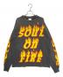 SAINT MICHAEL（セントマイケル）の古着「LS TEE / SOUL ON FIRE」｜ブラック×レッド