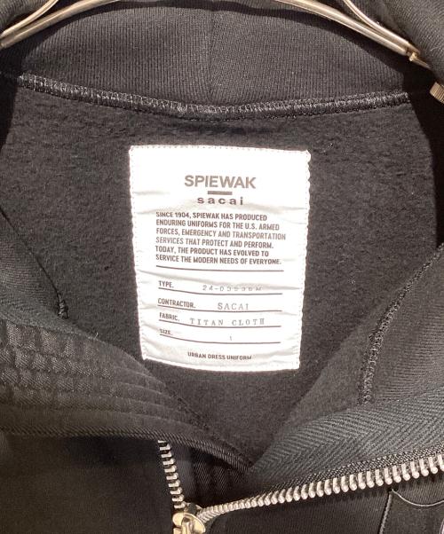 sacai（サカイ）sacai (サカイ) SPIEWAK (スピワック) 24AW Multi Patch Cotton Jersey Hoodie ブラック サイズ:1の古着・服飾アイテム