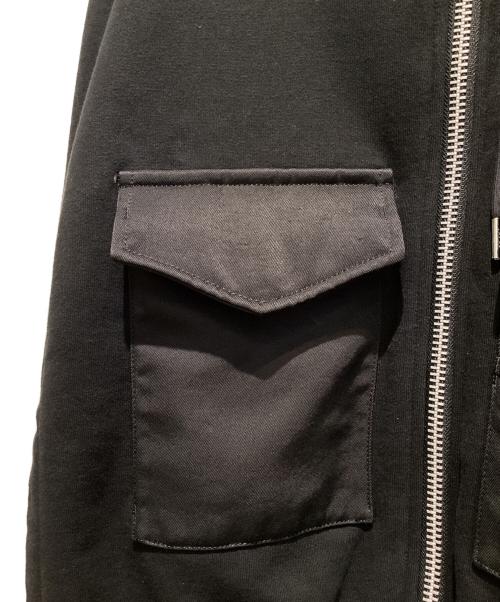 sacai（サカイ）sacai (サカイ) SPIEWAK (スピワック) 24AW Multi Patch Cotton Jersey Hoodie ブラック サイズ:1の古着・服飾アイテム