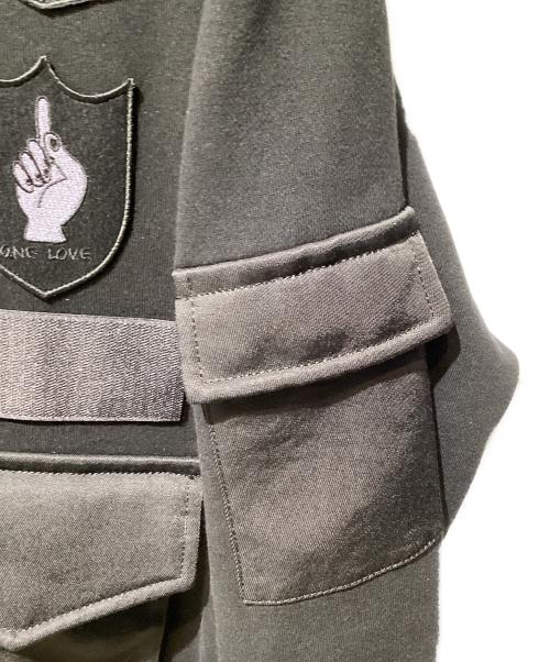 sacai（サカイ）sacai (サカイ) SPIEWAK (スピワック) 24AW Multi Patch Cotton Jersey Hoodie ブラック サイズ:1の古着・服飾アイテム