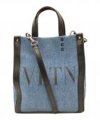 VALENTINO GARAVANIヴァレンティノ・ガラヴァーニ）の古着「2WAYスタッズショルダーバッグ」｜インディゴ