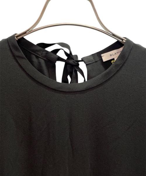 BLAMINK（ブラミンク）BLAMINK (ブラミンク) シルククルーネックバックリボンワンピース ブラック サイズ:36の古着・服飾アイテム