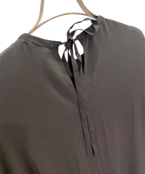 BLAMINK（ブラミンク）BLAMINK (ブラミンク) シルククルーネックバックリボンワンピース ブラック サイズ:36の古着・服飾アイテム