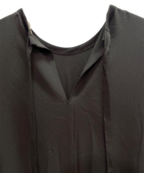 BLAMINK（ブラミンク）BLAMINK (ブラミンク) シルククルーネックバックリボンワンピース ブラック サイズ:36の古着・服飾アイテム