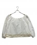 poisポワ）の古着「ギャザー2WAYブラウス」｜ホワイト