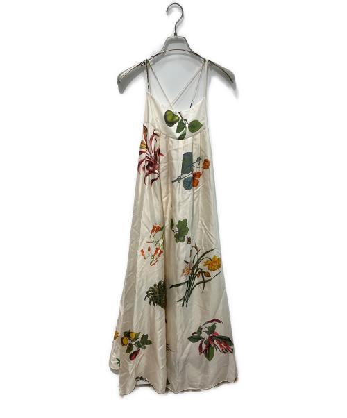 CABAN（キャバン）CABaN (キャバン) BIRDSINGING シルクロングワンピース　39064106501 アイボリー サイズ:Freeの古着・服飾アイテム