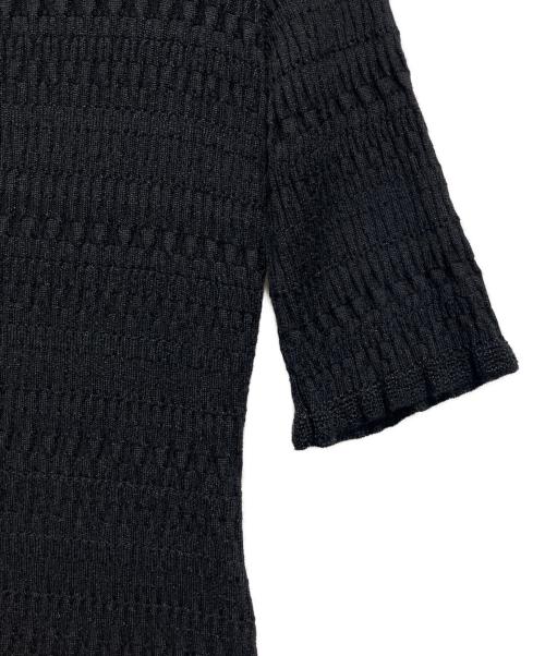 Mame Kurogouchi（マメクロゴウチ）Mame Kurogouchi (マメクロゴウチ) Geometric Ribbed Knitted Dress ブラック サイズ:1の古着・服飾アイテム