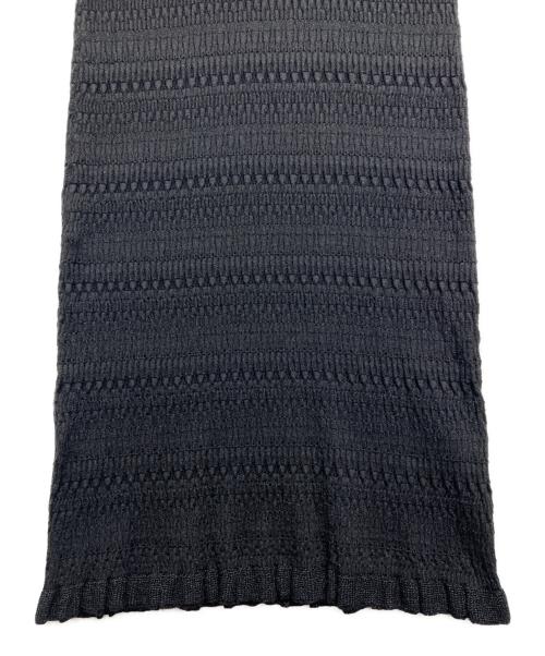 Mame Kurogouchi（マメクロゴウチ）Mame Kurogouchi (マメクロゴウチ) Geometric Ribbed Knitted Dress ブラック サイズ:1の古着・服飾アイテム