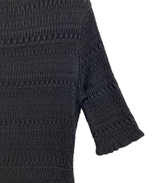 Mame Kurogouchi（マメクロゴウチ）Mame Kurogouchi (マメクロゴウチ) Geometric Ribbed Knitted Dress ブラック サイズ:1の古着・服飾アイテム
