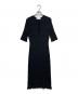 Mame Kurogouchi（マメクロゴウチ）の古着「Geometric Ribbed Knitted Dress」｜ブラック