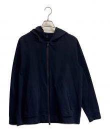 LARDINI（ラルディーニ）の古着「ジャージー ジップパーカー」｜ネイビー