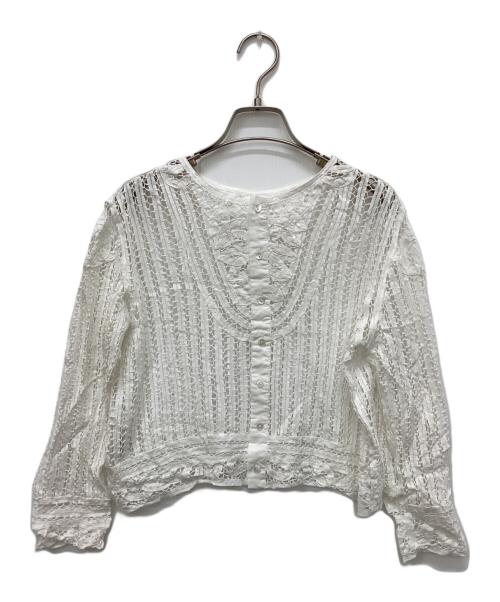 La boutique BonBon（ラブティックボンボン）La boutique BonBon (ラブティックボンボン) 前後2WAYバテンレースブラウス ホワイト サイズ:Freeの古着・服飾アイテム