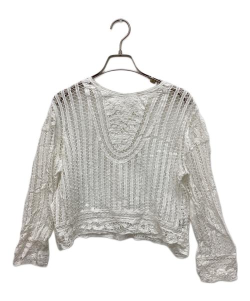 La boutique BonBon（ラブティックボンボン）La boutique BonBon (ラブティックボンボン) 前後2WAYバテンレースブラウス ホワイト サイズ:Freeの古着・服飾アイテム