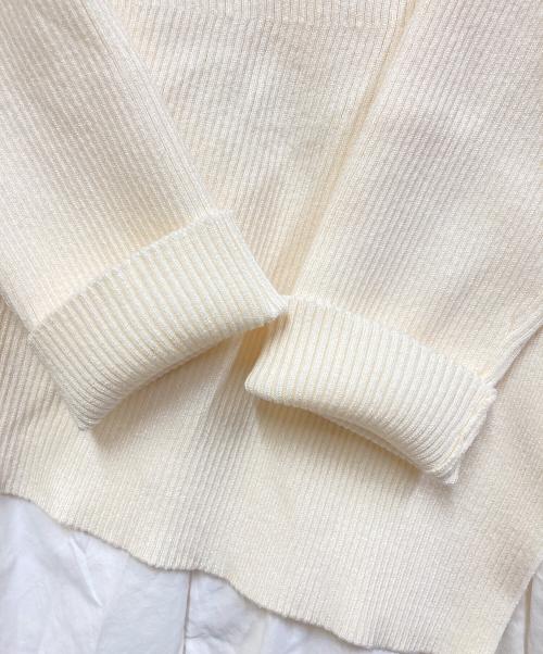 LAGUNA MOON（ラグナムーン）LAGUNA MOON (ラグナムーン) アシンメトリーニットドッキングワンピース アイボリー サイズ:Sの古着・服飾アイテム