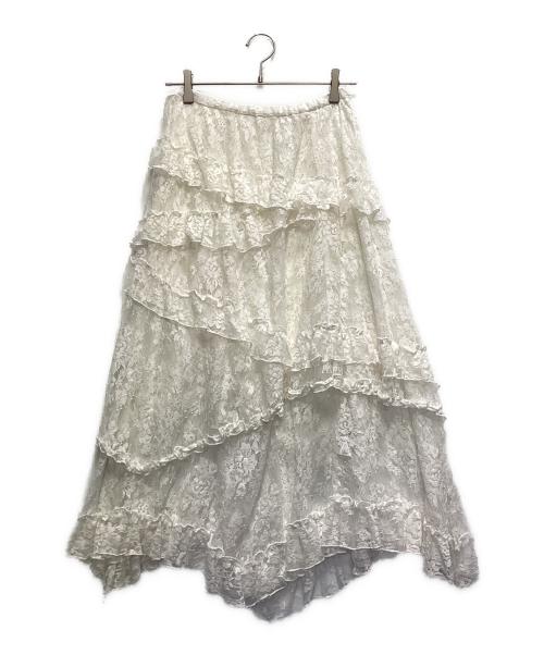 THE TOE（ザ・トゥー）THE TOE (ザ・トゥー) Portobello Lace Skirt ホワイト サイズ:FREEの古着・服飾アイテム