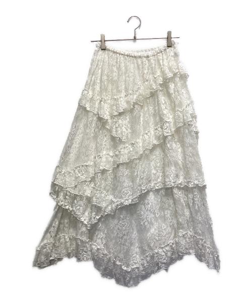 THE TOE（ザ・トゥー）THE TOE (ザ・トゥー) Portobello Lace Skirt ホワイト サイズ:FREEの古着・服飾アイテム
