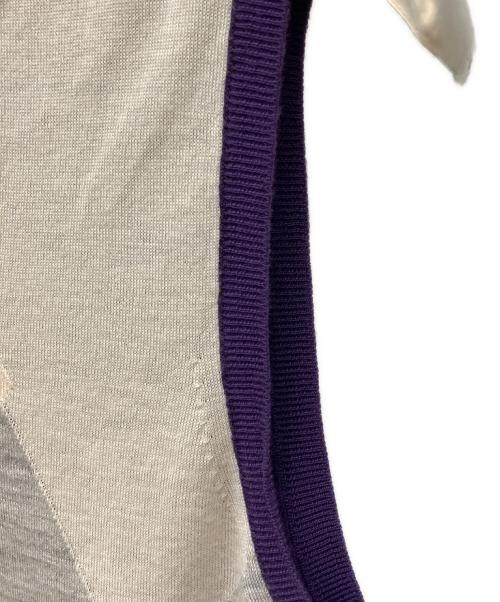 BALLANTYNE（バランタイン）BALLANTYNE (バランタイン) カシミヤニットベスト パープル サイズ:44の古着・服飾アイテム