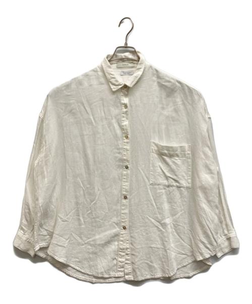 ARGUE（アーギュ）ARGUE (アーギュ) COTTON LINEN DENIM MELLOW SHIRTS ホワイト サイズ:Freeの古着・服飾アイテム