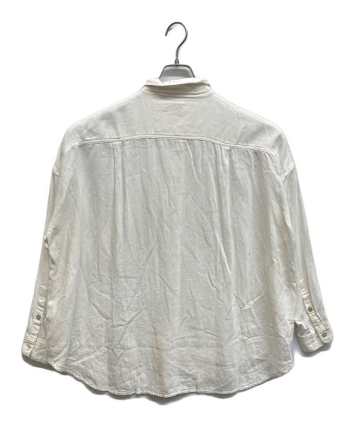 ARGUE（アーギュ）ARGUE (アーギュ) COTTON LINEN DENIM MELLOW SHIRTS ホワイト サイズ:Freeの古着・服飾アイテム