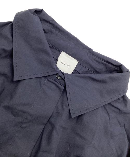 patou（パトゥ）patou (パトゥ) ドッキングシャツワンピース ネイビー サイズ:36の古着・服飾アイテム