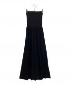 GALERIE VIEギャルリーヴィー）の古着「ストレッチコットン フレアマキシスカート」｜ネイビー