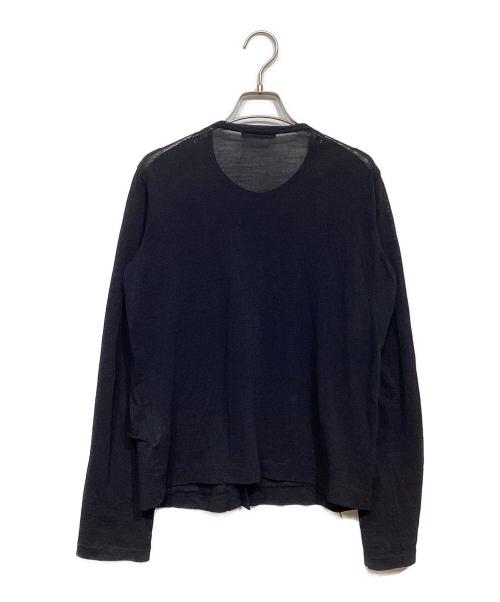 tricot COMME des GARCONS（トリココムデギャルソン）tricot COMME des GARCONS (トリココムデギャルソン) フェイクレイヤードカーディガン ブラック サイズ:Freeの古着・服飾アイテム