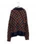 tricot COMME des GARCONS (トリココムデギャルソン) バイアスチェック ウール縮絨卯ドッキングカーディガン ブラック×オレンジ サイズ:Free：15000円