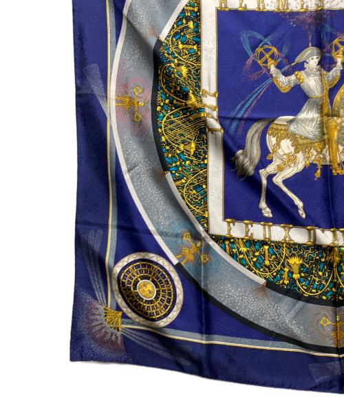 HERMES（エルメス）HERMES (エルメス) シルクスカーフ ブルーの古着・服飾アイテム