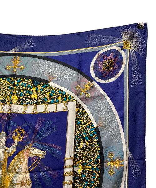 HERMES（エルメス）HERMES (エルメス) シルクスカーフ ブルーの古着・服飾アイテム