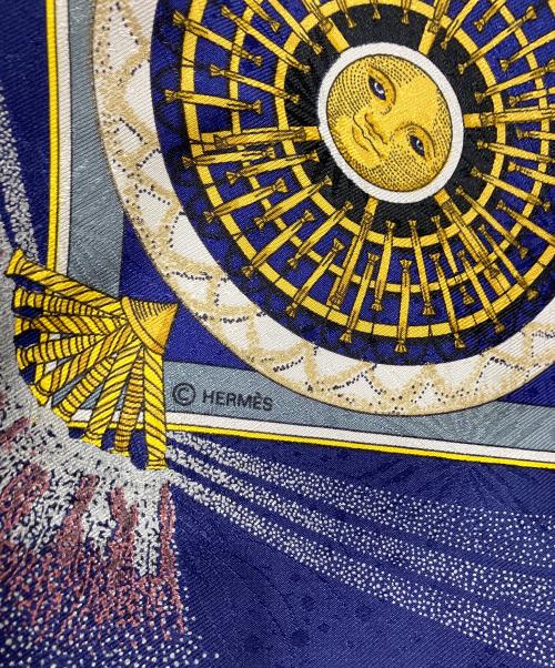 HERMES（エルメス）HERMES (エルメス) シルクスカーフ ブルーの古着・服飾アイテム