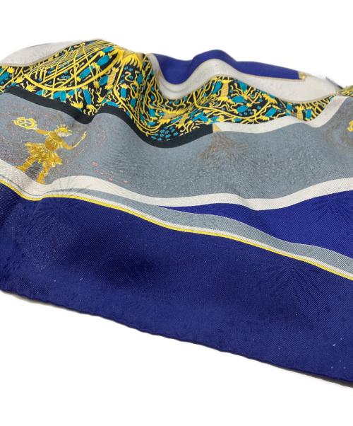 HERMES（エルメス）HERMES (エルメス) シルクスカーフ ブルーの古着・服飾アイテム