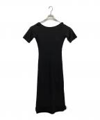 Rosarymoonロザリームーン）の古着「Back Open Fit Dress」｜ブラック