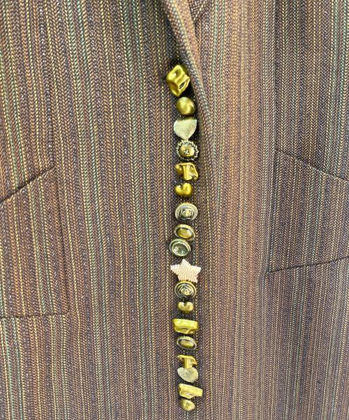 Ameri（アメリ）Ameri (アメリ) UND MANY MOTIF BUTTON VEST ブラウン サイズ:S 未使用品の古着・服飾アイテム