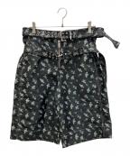GANNIガニー）の古着「FLORAL JACQUARD SHORTS」｜ブラック