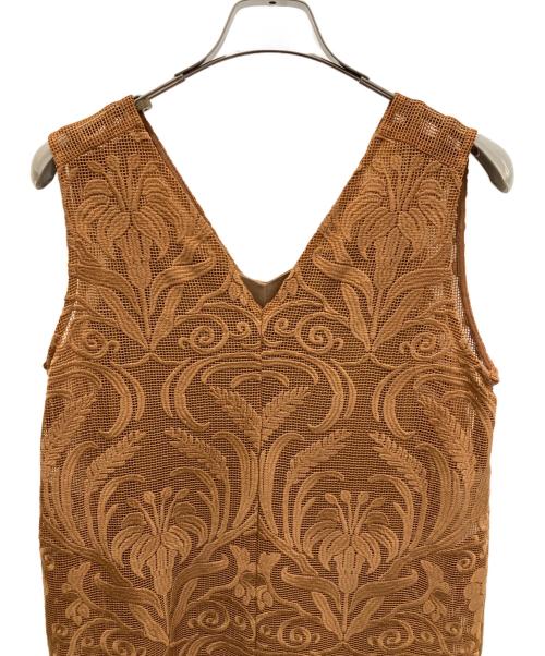 Ameri（アメリ）AMERI (アメリ) CHLOE V NECK ROMPERS ブラウン サイズ:Sの古着・服飾アイテム