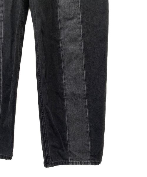 MM6 Maison Margiela（エムエムシックスメゾンマルジェラ）MM6 Maison Margiela (エムエムシックスメゾンマルジェラ) ボタンフライ切替デニムパンツ ブラック サイズ:25の古着・服飾アイテム