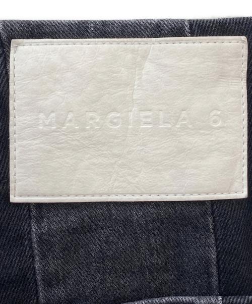 MM6 Maison Margiela（エムエムシックスメゾンマルジェラ）MM6 Maison Margiela (エムエムシックスメゾンマルジェラ) ボタンフライ切替デニムパンツ ブラック サイズ:25の古着・服飾アイテム
