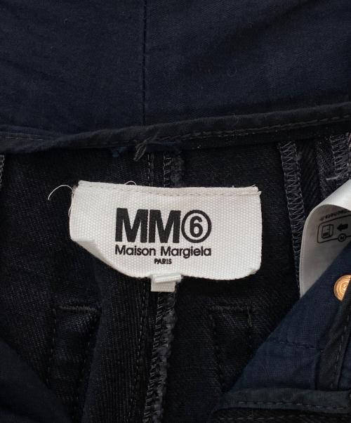 MM6 Maison Margiela（エムエムシックスメゾンマルジェラ）MM6 Maison Margiela (エムエムシックスメゾンマルジェラ) ボタンフライ切替デニムパンツ ブラック サイズ:25の古着・服飾アイテム