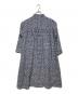 R&D.M.Co-OLDMAN'S TAILOR (オールドマンズテーラー) アイリッシュリネンフラワープリント ロングシャツワンピース ホワイト×ネイビー サイズ:Free：22000円