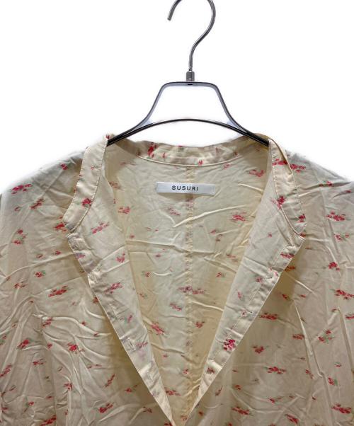 susuri（ススリ）susuri (ススリ) 25SS フォーマードレス 小花柄ワンピース イエロー サイズ:1の古着・服飾アイテム