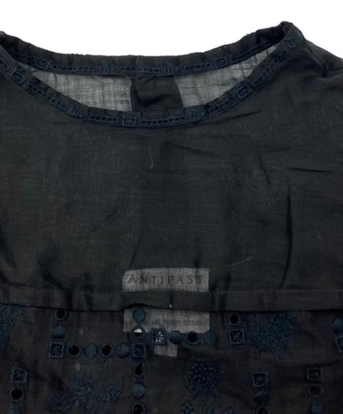 ANTIPAST（アンティパスト）ANTIPAST (アンティパスト) Gament-Dyed Emboiidery Dress ブラック サイズ:1の古着・服飾アイテム