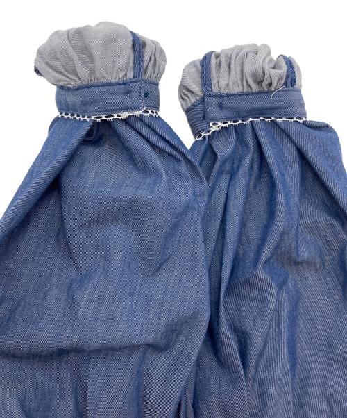 FOR flowers of romance（フォー フラワーズオブロマンス）FOR flowers of romance (フォー フラワーズオブロマンス) color denim flared DRESS ブルー サイズ:freeの古着・服飾アイテム