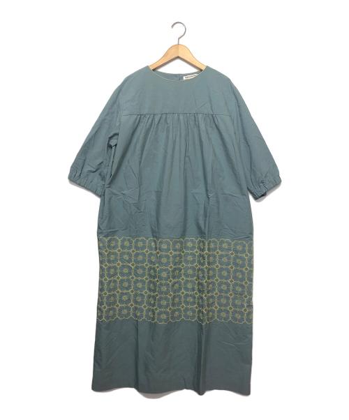 mina perhonen（ミナ ペルホネン）mina perhonen (ミナ ペルホネン) anemone　ワンピース グリーン サイズ:38の古着・服飾アイテム