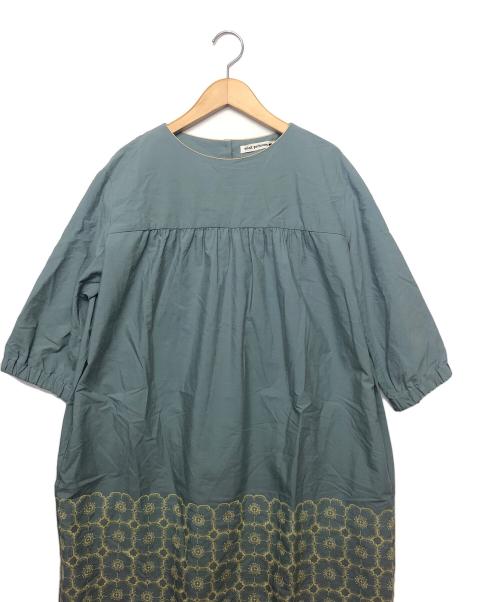 mina perhonen（ミナ ペルホネン）mina perhonen (ミナ ペルホネン) anemone　ワンピース グリーン サイズ:38の古着・服飾アイテム