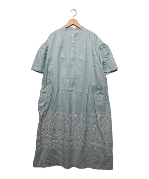 mina perhonen（ミナ ペルホネン）mina perhonen (ミナ ペルホネン) ワンピース ライトブルー サイズ:38の古着・服飾アイテム