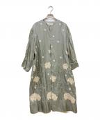 nesessaireネセセア）の古着「刺繍ガウンカーディガン」｜グレー