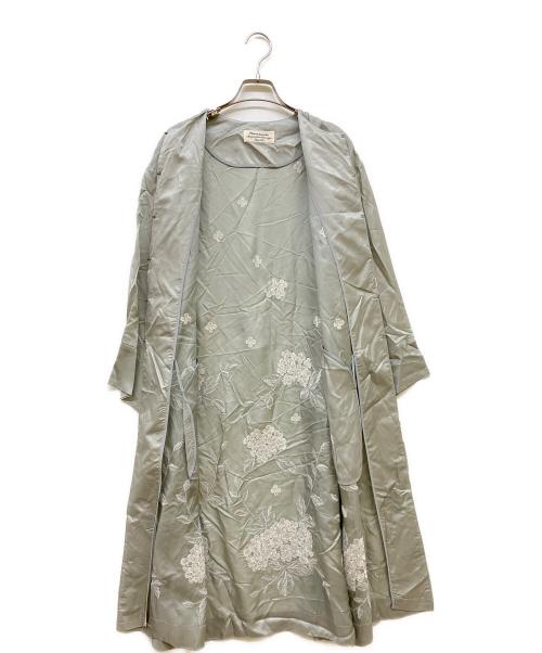 nesessaire（ネセセア）nesessaire (ネセセア) 刺繍ガウンカーディガン グレー サイズ:FREEの古着・服飾アイテム