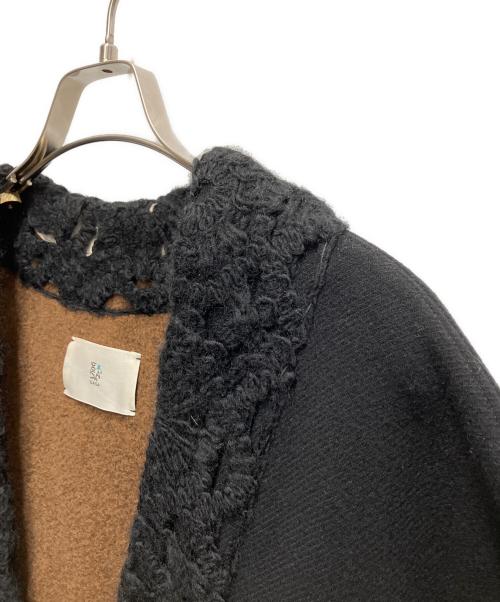 GASA*（ガサ）GASA* (ガサ) 「幻実と現実」羽織コート ブラック サイズ:FREEの古着・服飾アイテム