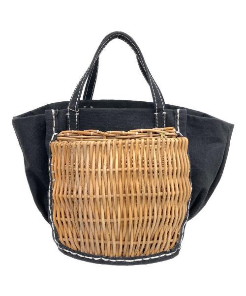 ebagos（エバゴス）ebagos (エバゴス) キャンバス・カゴポケット付トートの古着・服飾アイテム